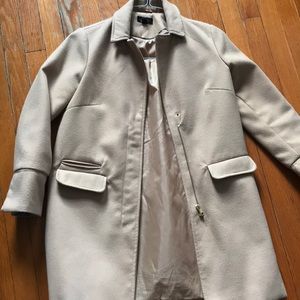 Topshop coat in beige tan size US 2